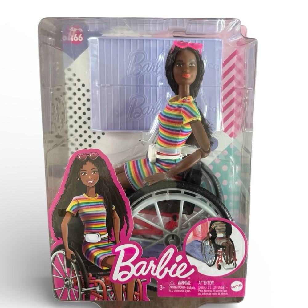 Barbie Fashionistas Wheelchair Doll w Ramp Red Chair NIB Rare OOS